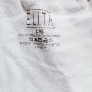 Elita White Cotton Blend Tee - L/G